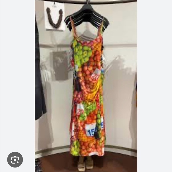 Zara fruit mesh midi dress BLOGGERS FAVORITE! NWT - Picture 8 of 9